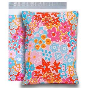 Set of 25 Colorful Floral 10x13 Polymailers